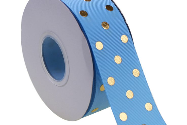 Foil Polka Dot Grosgrain Ribbon (3)