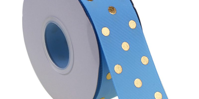 Foil Polka Dot Grosgrain Ribbon (3)