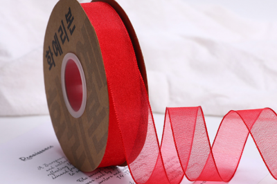 Colorful Wave Organza Ribbon Bow (1)