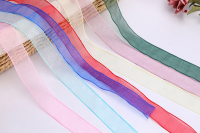 Colorful Wave Organza Ribbon Bow (4)