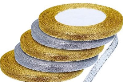 DIY Crafts Glitter Metallic Ribbon Wide…