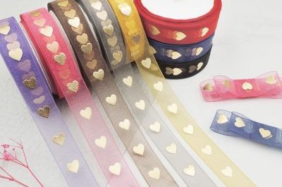 Gold Foil Sheer Organza Ribbon (3)