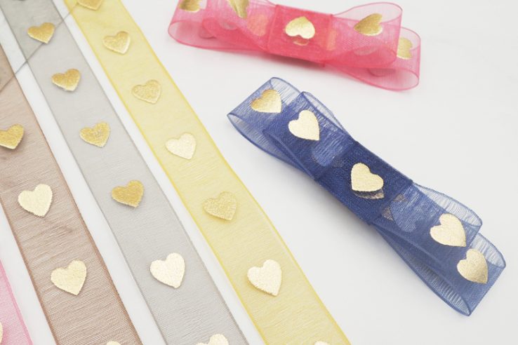 Gold Foil Sheer Organza Ribbon (5)