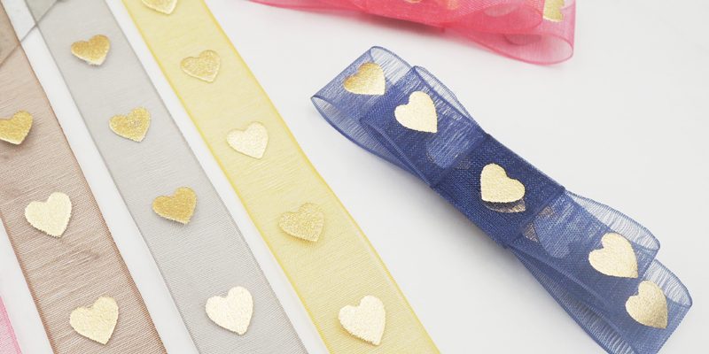 Gold Foil Sheer Organza Ribbon (5)
