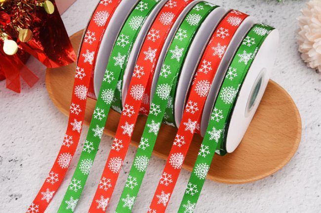 Logo Printed Christmas Wired Ribbon (5)