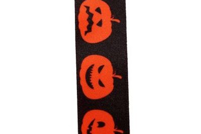 Orange Pumpkin Halloween Ribbon 25mm x 20m