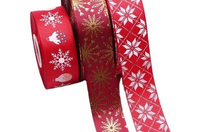 Patterned Christmas Wired Ribbon (4)