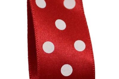 Polka Dot satin ribbon in red by…