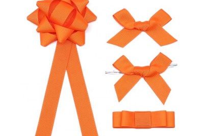 Pre Tied Burlap Gold Ribbon Bow (5)