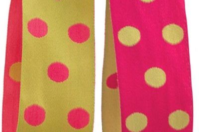 Reversible Polka Dot Ribbon Pink…