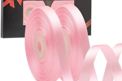 Solid Color Double Faced White Satin Ribbon (4)